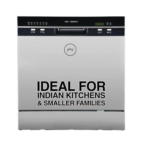 Godrej Eon Dishwasher with 8 Place Setting - Compact & Energy Efficient"