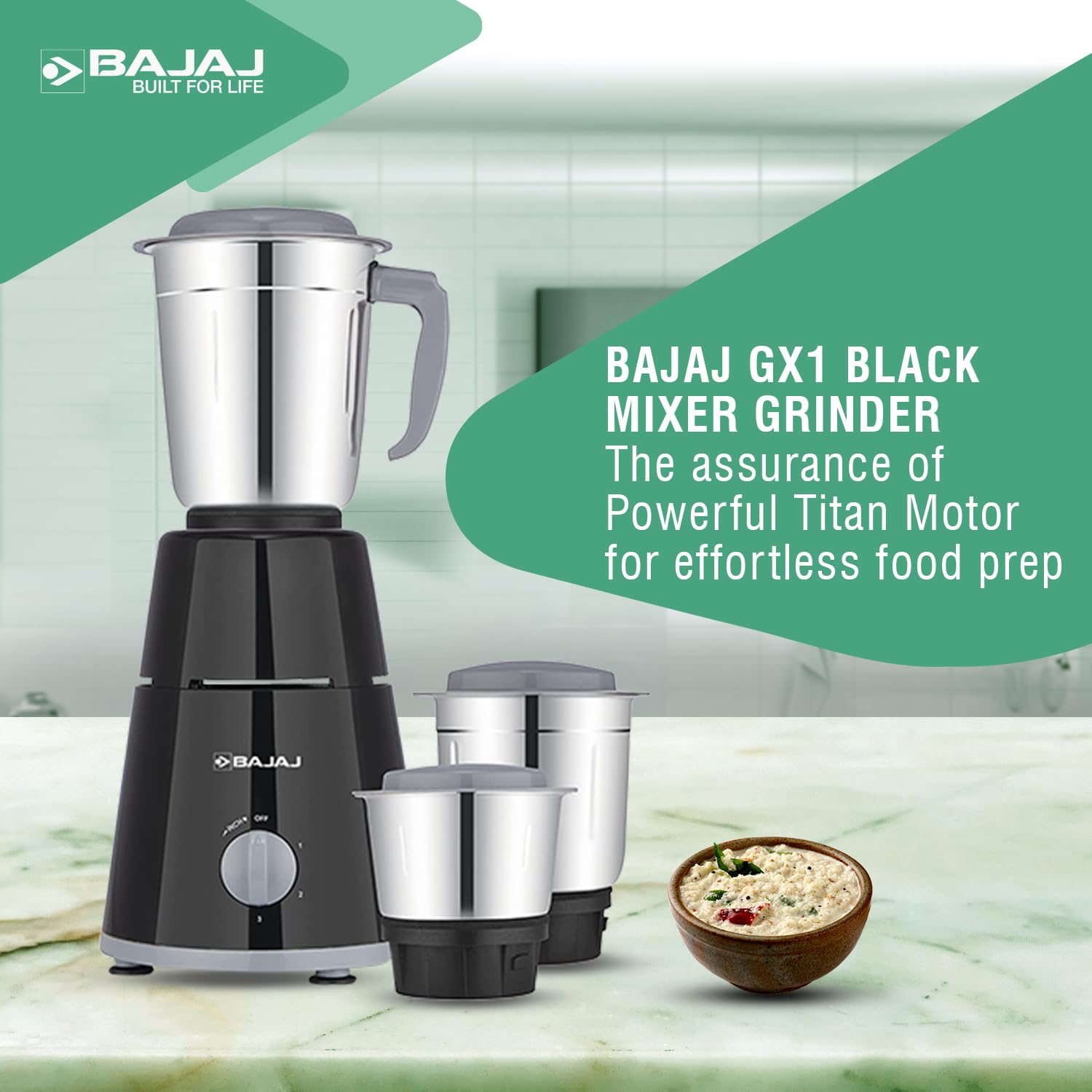 Bajaj GX-1 Mixer Grinder 500 W