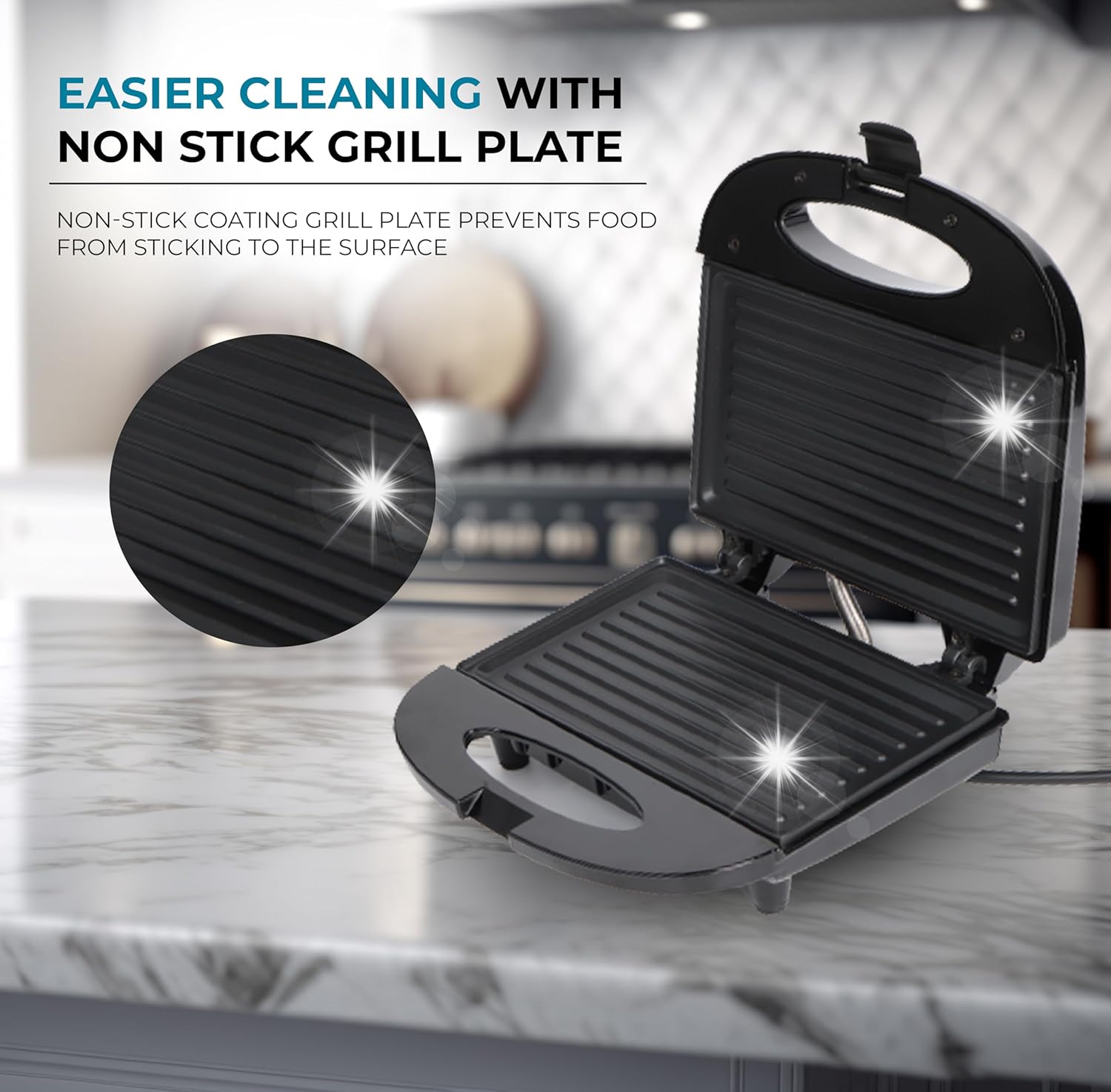 MILTON Express 800 Watt Grill Sandwich Maker